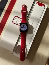 Apple Watch Serie 7 édition RED(products) vendues avec En parfait état de fonctionnement Modèle 45 mm Le grand...