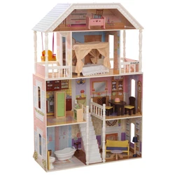 A classic dollhouse with southern flair, the KidKraft Savannah Dollhouse stands over four feet tall and features four...