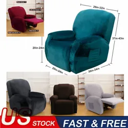 【Perfect Fit】 Recliner chair cover is stretchable and suitable for most recliner covers. The velvet sofa cover is...