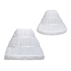 3 Layers Girls Slip Flower Girl Petticoat Crinoline Hoopless Skirt Underskirt. Baby Girls Tutu Skirt Petticoat Kids...