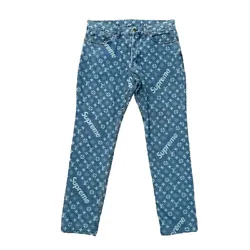 supreme louis vuitton Jacquard Denim jeans. Supreme x Louis Vuitton jeans Tag size 32 Waist measures 37”Rise measures...