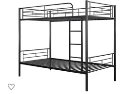 Bunk Bed,Twin Over Twin Metal Bunk Bed,Metal Bunk Bed Twin with Ladder and Safety Rail,Space-Saving, Noise Free, No Box...