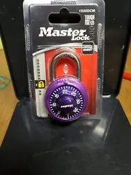 Master Lock Combination Padlock Purple Locker Gym Work Storage Unit 1530DCM New.