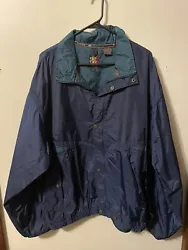 Vintage Jacket Mens 2XL Green Blue Sunice Windbreaker Waterproof Y2K Golf. Condition is Pre-owned. Shipped with USPS...