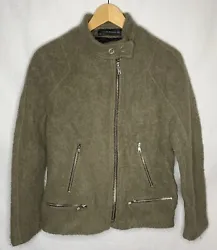 zara women jacket, Unique, Wool Moto Jacket. Condition is Pre-owned. Shipped with USPS Priority Mail.