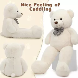 Our giant cute teddy bear is perfect for girls, boys, wife, kids, children, girlfriends, boyfriends, and anyone who...