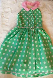UP FOR YOUR CONSIDERATION IS THIS ADORABLE DRESS LINED AND SMOCKED BACK WITH A SWEET HALTER PINK COLLAR. I am more than...