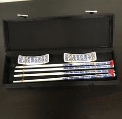 Porcelain Chopsticks with Porcelain Rests Set of 2 Pairs New In Gift Box. Condition is New.Please refer to photos...