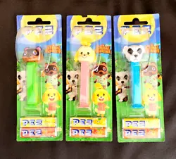 Lot de 3 distributeurs neufs de bonbons PEZ collection Animal Crossing Nintendo avecKeke ,Marie etTom Nook.