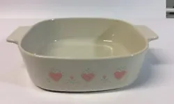 Vintage A-2-B 2L Corning Ware Forever Yours Hearts Casserole Dish. No Cover. Condition is 