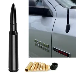 1 Set 50 Cal Bullet Style Antenna. (Not fit any vehicle equipped with Power Antenna). Do not ignore automatic car wash...