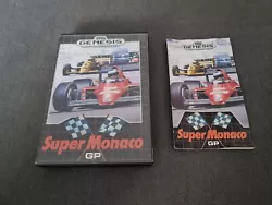 Super Monaco GP Sega Genesis Megadrive Notice Et Boite Sans Jeu.