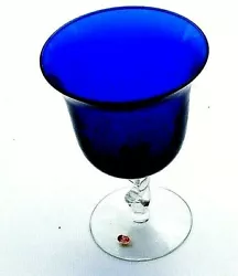 Gecara Cobalt Blue Glass, Large Dotted Cup. Holds 28 ounces. Glass always look amazing! Dishwasher safe. 100% lead-free...
