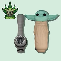 2 Pack Collectible Star Wars Baby Yoda & Storm Trooper Smoking Pipe Glass Bowl.