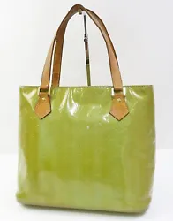 Authentic LOUIS VUITTON Houston Baby Blue (Green)Vernis Leather Tote Bag Purse. Baby blue (Vernis leather has changed...