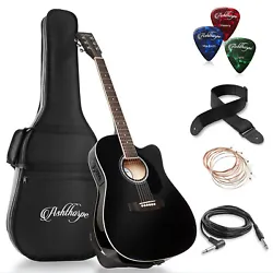 This bundle from Ashthorpe features a top-quality acoustic-electric guitar (can be played 