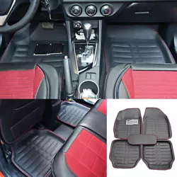 Auto Floor Mats for Leather Liners Black Heavy Duty All Weather for Car 5pc Set. The safest car floor mat, cover...