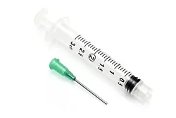 Non-Sterile, Disposable Stainless Steel Dispense Needles. 5 ----3 ML Global Syringes (with Bold Precies Scale Markings).