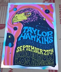 New 2022 The Foo Fighters Taylor Hawkins foil morning breath Tribute Concert Poster LA Forum. Immediate payment...