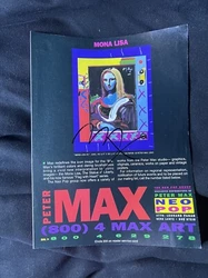 This is hand signed by the artist in black marker. This was signed by Peter Max during the Park West Gallery Boston,...