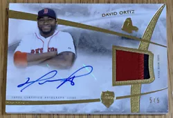 Check out this sweet David ORTIZ 2014 Topps Supreme Patch Jersey Relic Auto #APR-DO serial numbered 5/5 and in NM...