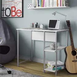 Keep this Student Desk in a bedroom, dorm room or an office without taking up too much space. Number of Shelves 2. Desk...
