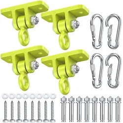 INDOORS & OUTDOORS - Highpro swing hanging kit provides 4 SCREWS for WOOD and 4 EXPANSION BOLT for CONCRETE. SILENT &...