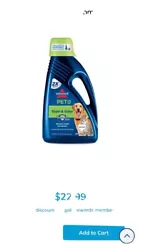 Bissell Pet Cleaner Stain And Odor. Condition is New. Shipped with USPS Parcel Select Ground.