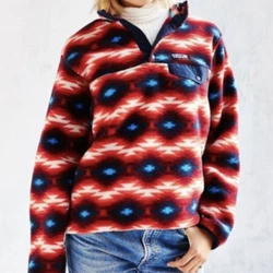 Patagonia Synchilla Snap T Fleece Pullover Womens Color: Red Wild Desert AztecSize: SmallExcellent condition, No...