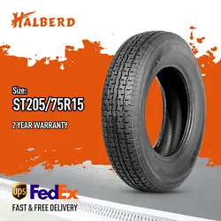 HALBERD WR076 Premium ST205/75R15 8PR Trailer Tires. Durable 8PR Design. HALBERD Trailer Tire is durable with 8-ply...