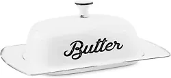 Sturdy, simple and classic, the AuldHome enamelware covered butter dish is built for everyday storage and yet perfect...