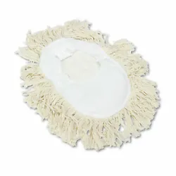 Boardwalk 1491. Cotton Wedge Dust Mop Head White. Cut-end white cotton yarn. For hard-to-reach overhead areas and...