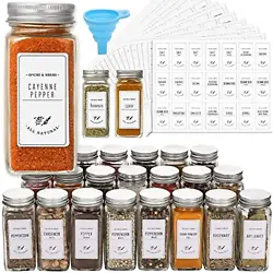 VARIOUS USES: Use our square glass jars for organizing drawers, seasoning, storing spices, salt, pepper, herbs, DIY...