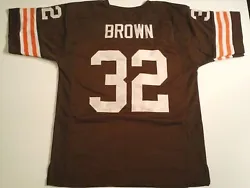You are buying a Unsigned Custom Made Jim Brown Brown Jersey. ALSO.order 100.00 bucks or more of any unsigned jerseys...