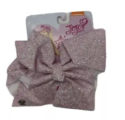 JoJo Siwa Hair Tie Bow Pink Glitter Sparkle Casual Semi Formal Elastic Ponytail. Glitter pink large bow! 5”...
