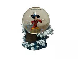 Disney Fantasia Sorcerer Mickey Mouse Hallmark Mini Snow Globe.