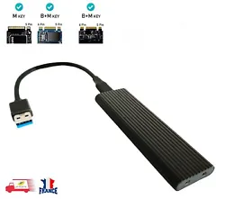 1 x M.2 NGFF à USB-C boîtier de SSD. Support M.2 SSD, 22 30mm, 22 42mm, 22 60mm, 22 80mm disques SSD, (les disques...