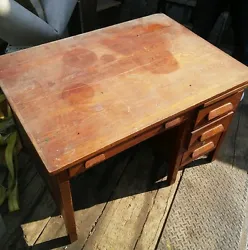 Cute Small office or school desk. Could use a little TLC. Sturdy and great for any decor.