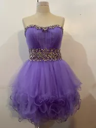 Size L Color: lilac. zipper closure & corset.