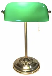 Bankers Desk Lamp Green Glass Shade Pull Chain Student Piano Table Light. As long as there is communication, we will do...