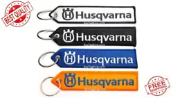 Husqvarna embroidered keychain, Double Sided for all Husqvarna owners! This is quality made customize Double-Sided...