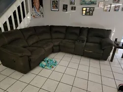 sectional couch with recliner. For Sale does have some tears as shown in the pictures they are repairable other then...