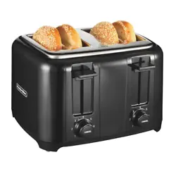 This Proctor Silex toaster features 4 wide slots to fit bagels and artisan breads. The cool-touch exterior wont burn...