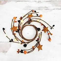 Sprinkle your home with stars and berries when you add this Primitive Orange with Stars Pip Berry 1.5