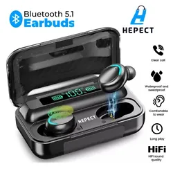 Bluetooth Earbuds TWS 5.3 all phones laptop tablet Wireless Earphone Waterproof. Latest Bluetooth 5.1 Technology:...