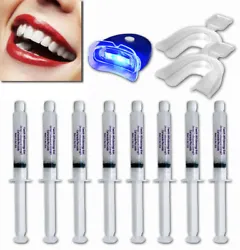 8 syringes of 44% CP Teeth Whitening Gel. 1- LED Blue Teeth Whitening Light. The worldwide leader for over 9 years of...