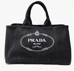 Preloved black Prada Canapa bag in excellent condition. This bag is in A condition for a Preloved Canapa.