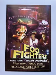 Foo Fighters. June 4, 2003. Designer: Craig Howell.