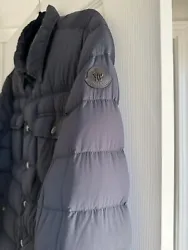 moncler down jacket men size 2 dark blue/navy. Condition is Pre-owned. Shipped with USPS Priority Mail.