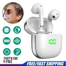 Dual LED Digital Display : Bluetooth headphones with dual battery display show the remaining juice of charging case by...
